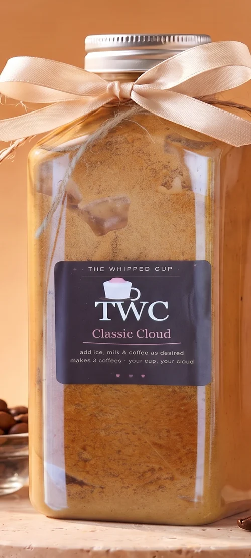 A jar of Classic Cloud on a stone plinth